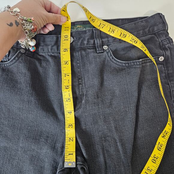 LRL Lauren Jeans Co Ralph Lauren Black Classic Straight Leg Jeans Sz10 Worn Look - Picture 8 of 10